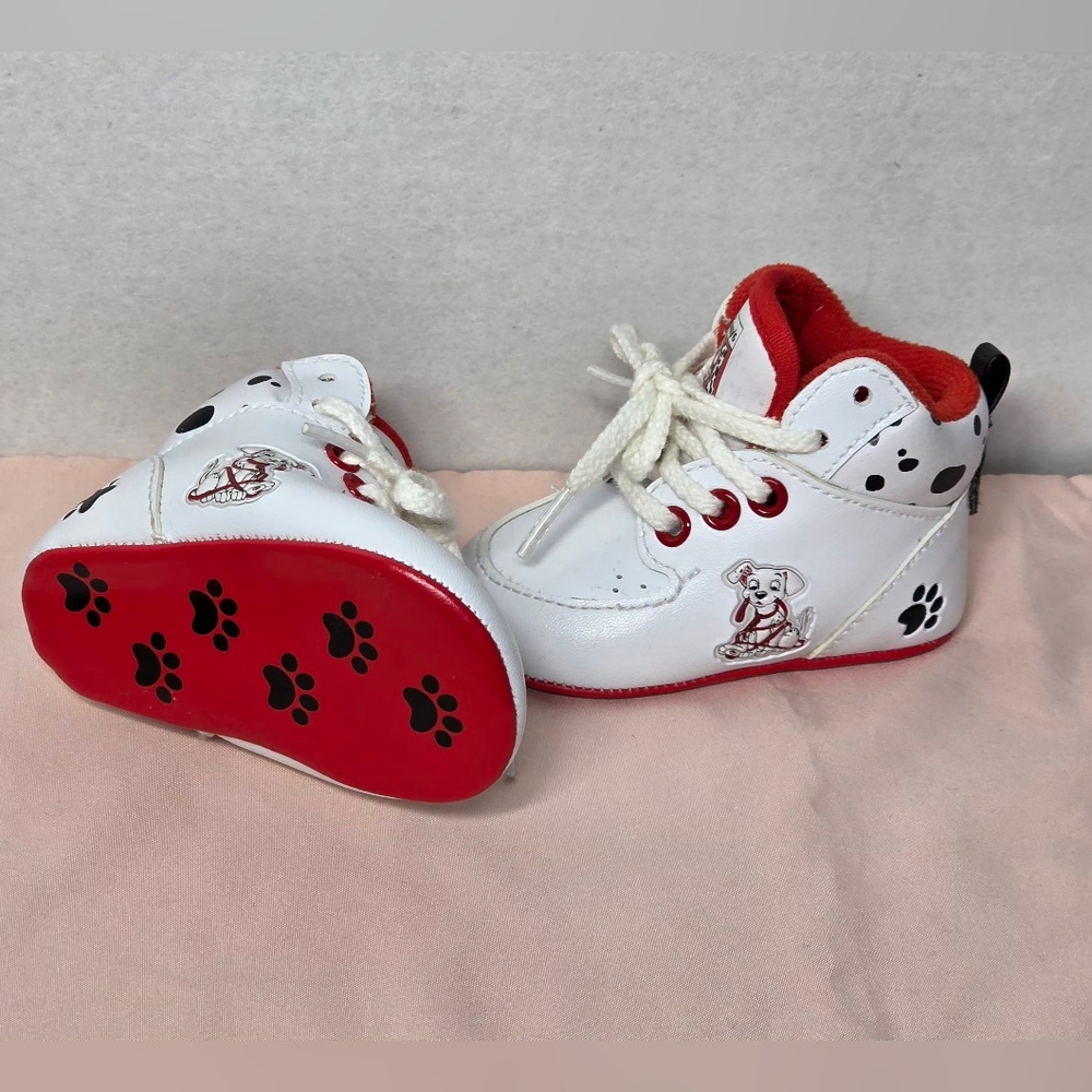 Vintage Walt Disney's 101 Dalmations Baby Sneakers Sz 1 Crib Shoe 90's Y2K ?